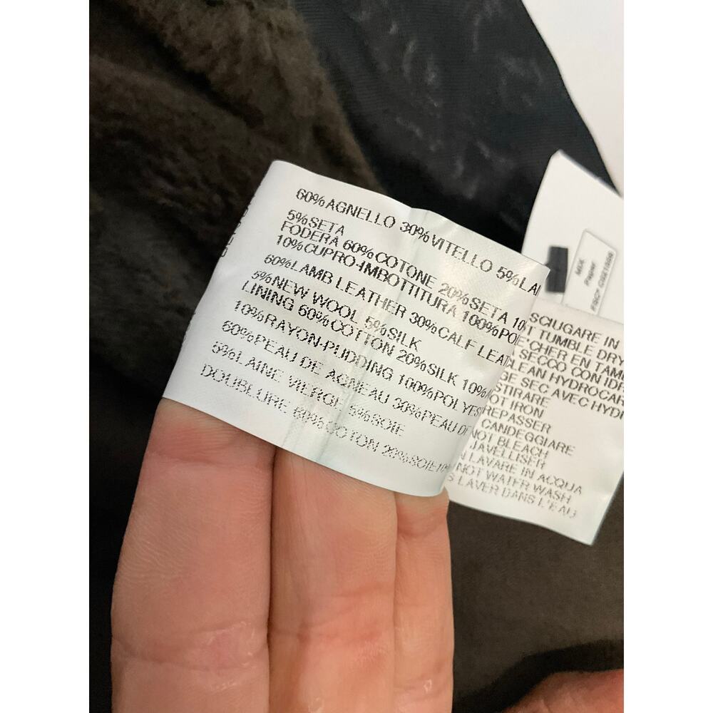 Rick Owens Archival 2010 Leather Shearling Wrap Coat - Picture 11 of 13